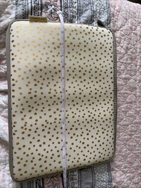 Dabbney Lee Gold Polka Dot Laptop Sleeve